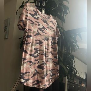PINK Victoria's Secret Camouflage Crew Tee Shirt